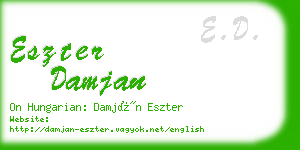 eszter damjan business card